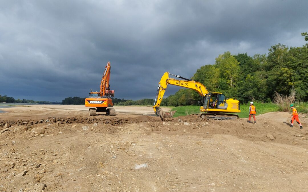 C’est la rentrée pour les travaux de remodelage d’épis entre Anetz et Oudon